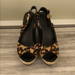 Vince Camuto Leopard Print Wedges